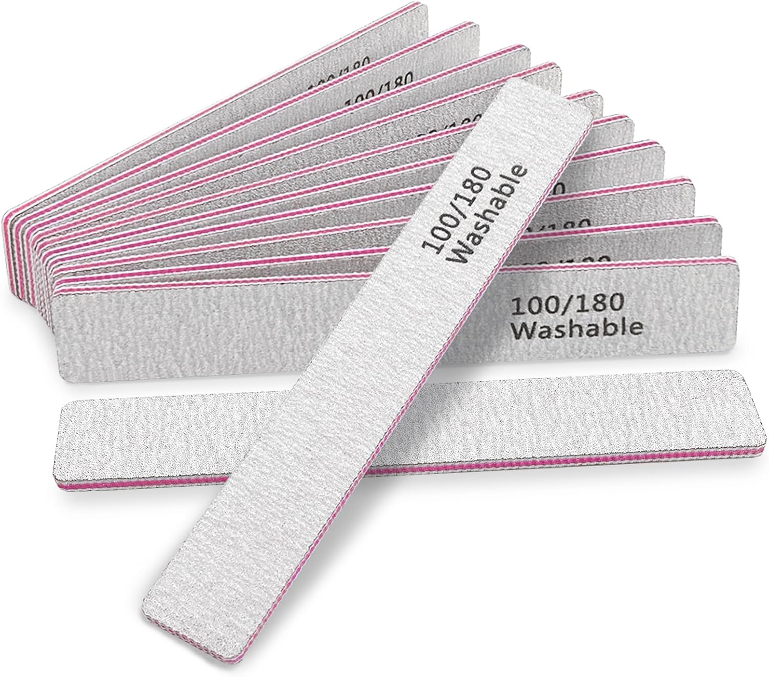 100/180 Grit Double-Sided Nail File — Reusable Pack