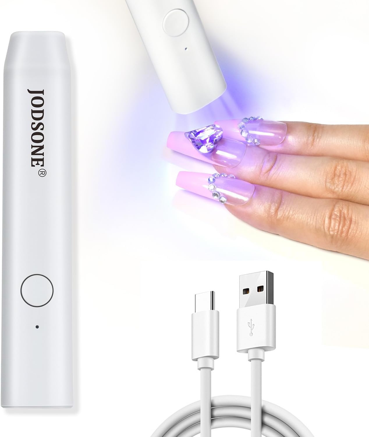Handheld UV Gel Nail Lamp — Compact Rechargeable Cure