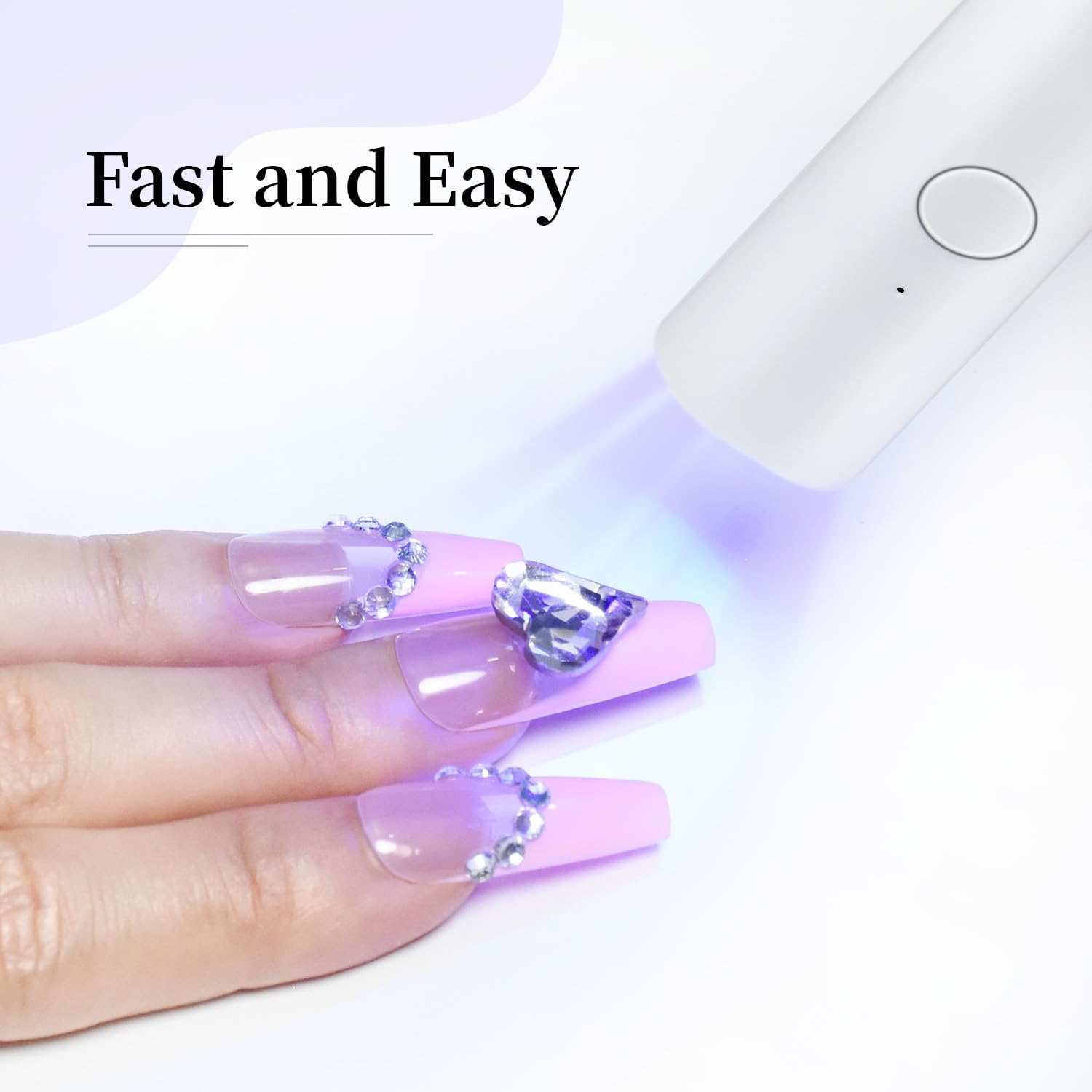White JODSONE handheld UV LED nail lamp - 2