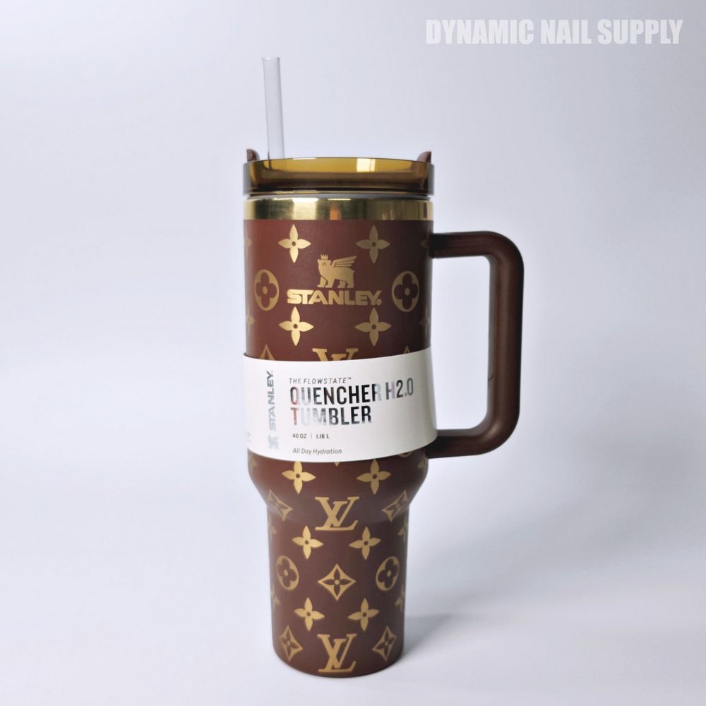 40oz light brown stainless steel tumbler - 2