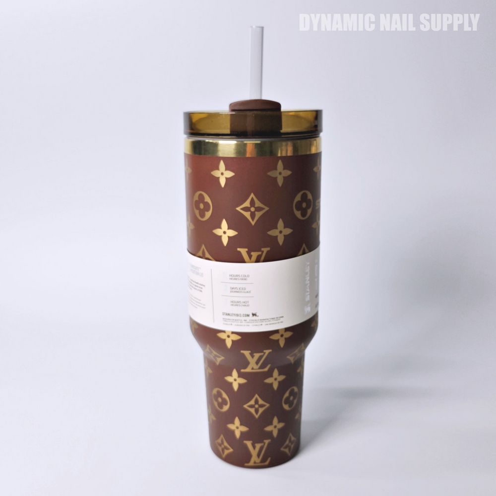 40oz light brown stainless steel tumbler - 3
