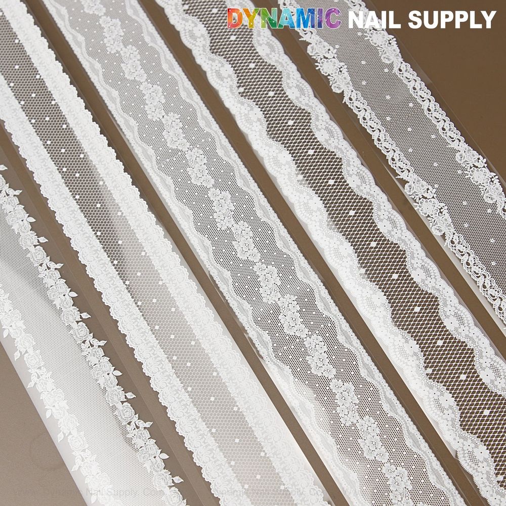 black and white lace nail foil sheets - 3