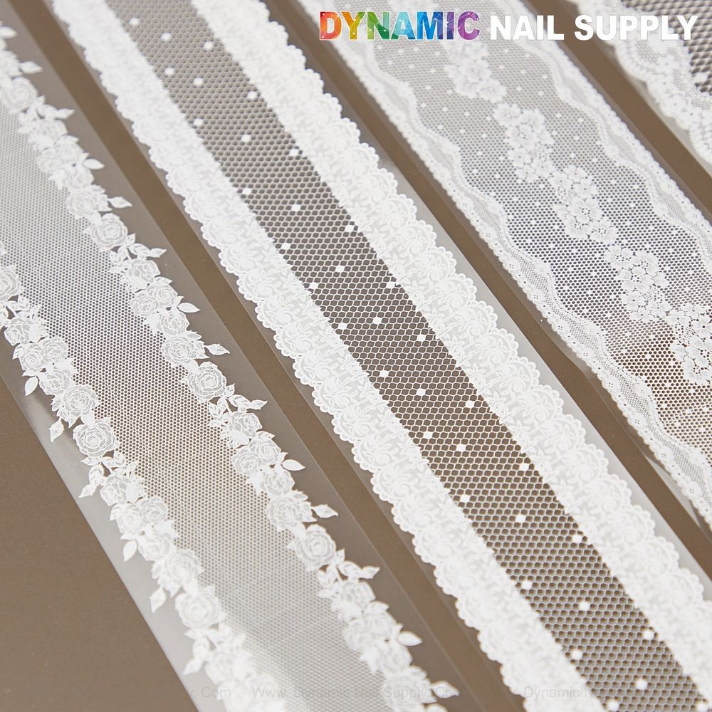 black and white lace nail foil sheets - 4