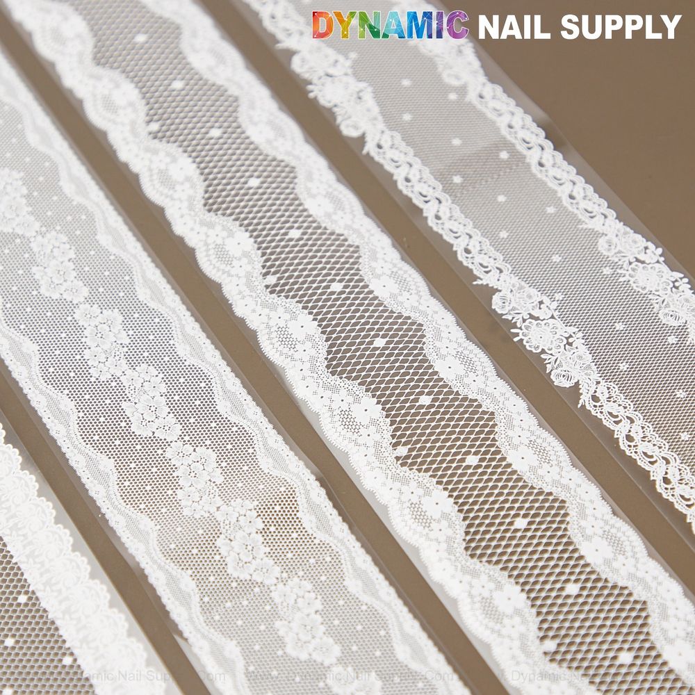 black and white lace nail foil sheets - 5