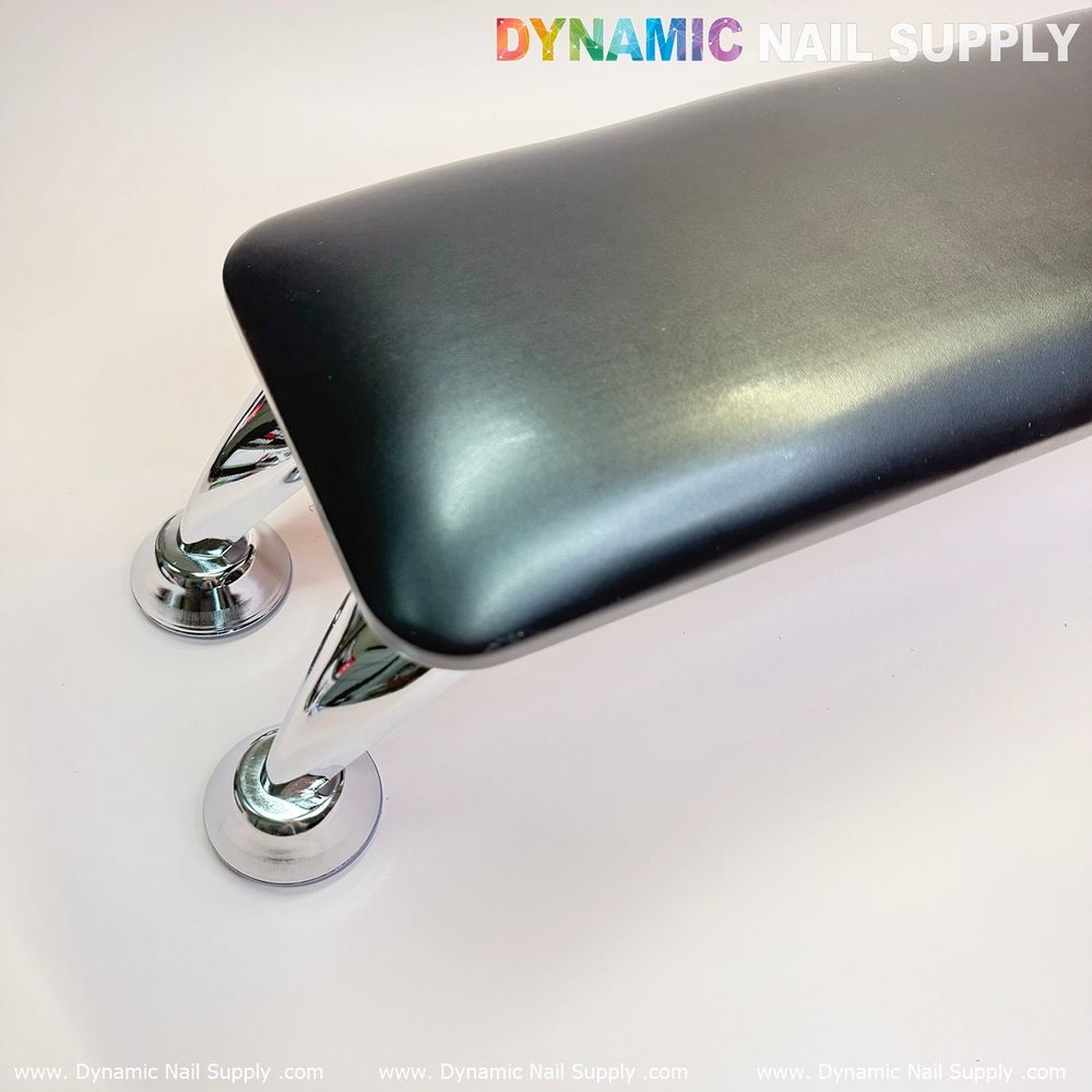 black microfiber leather manicure armrest cushion - 3